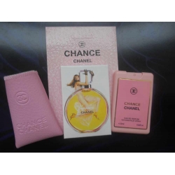 Мини-парфюм в кожаном чехле Chanel Chance 20ml 